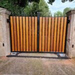 Metal framed gate